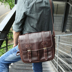 Cool Leather Mens Large Messenger Bag Shoulder Bag for men