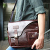 Cool Leather Mens Large Messenger Bags Shoulder Bag for men