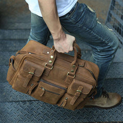 Cool Leather Mens Large Travel Bag Handbags Shoulder Bags for men