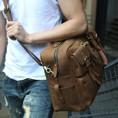 Cool Leather Mens Large Travel Bag Handbags Shoulder Bags for men