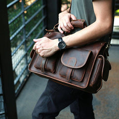 Cool Leather Mens Large Travel Bags Handbag Shoulder Bags for men
