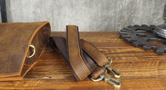 Cool Leather Mens Leather Large Clutch Wristlet Bag Shoulder Bag Side Bag for Men - imessengerbags