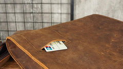 Cool Leather Mens Leather Large Clutch Wristlet Bag Shoulder Bag Side Bag for Men - imessengerbags