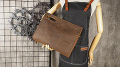 Cool Leather Mens Leather Large Clutch Wristlet Bag Shoulder Bag Side Bag for Men - imessengerbags