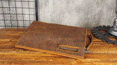 Cool Leather Mens Leather Large Clutch Wristlet Bag Shoulder Bag Side Bag for Men - imessengerbags