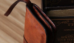 Cool Leather Mens Long Leather Wallet Bifold Vintage Brown Wallet for Men - imessengerbags