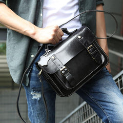 Cool Leather Mens Messenger Bag Handbag Shoulder Bag for men