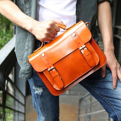 Cool Leather Mens Messenger Bag Handbag Shoulder Bag for men