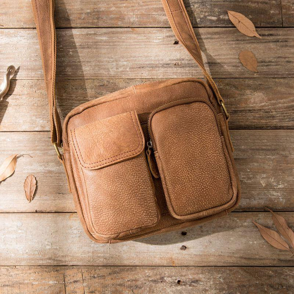 Cool Leather Mens Messenger Bags Small Shoulder Bags  for Men - imessengerbags