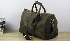 Cool Leather Mens Overnight Bag Weekender Bag Vintage Travel Bags Duffle Bag for Men