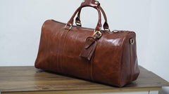 Cool Leather Mens Overnight Bag Weekender Bags Vintage Travel Bags Duffle Bags for Men