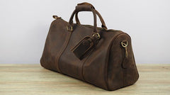 Cool Leather Mens Overnight Bag Weekender Bags Vintage Travel Bags Duffle Bags for Men