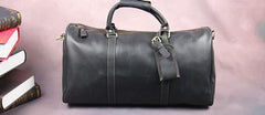 Cool Leather Mens Overnight Bag Weekender Bags Vintage Travel Bags Duffle Bags for Men