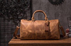 Cool Leather Mens Overnight Bag Weekender Bags Vintage Travel Bags Duffle Bags for Men