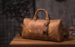 Cool Leather Mens Overnight Bag Weekender Bags Vintage Travel Bags Duffle Bags for Men