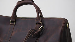 Cool Leather Mens Overnight Bag Weekender Bags Vintage Travel Bags Duffle Bags for Men