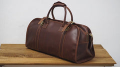 Cool Leather Mens Overnight Bags Weekender Bag Vintage Travel Bags Duffle Bag for Men