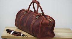 Cool Leather Mens Overnight Bags Weekender Bag Vintage Travel Bags Duffle Bag for Men