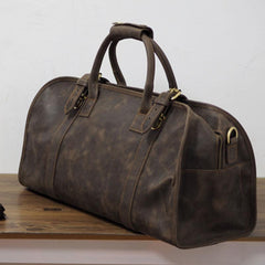 Cool Leather Mens Overnight Bags Weekender Bag Vintage Travel Bags Duffle Bag for Men