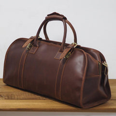 Cool Leather Mens Overnight Bags Weekender Bag Vintage Travel Bags Duffle Bag for Men