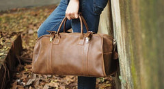 Cool Leather Mens Overnight Bags Weekender Bag Vintage Travel Bags Duffle Bag for Men