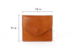 Cool Leather Mens Slim Card Wallet Front Pocket Wallets Small Change Wallet for Men