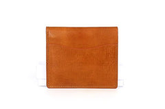 Cool Leather Mens Slim Card Wallet Front Pocket Wallets Small Change Wallet for Men