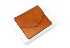 Cool Leather Mens Slim Card Wallet Front Pocket Wallets Small Change Wallet for Men