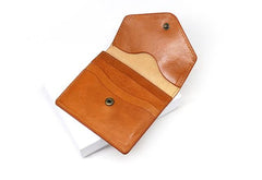 Cool Leather Mens Slim Card Wallet Front Pocket Wallets Small Change Wallet for Men