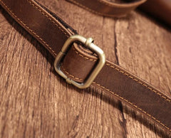 Cool Brown Leather Mens Mini Shoulder Bag Belt Pouch Waist Bag For Men - imessengerbags