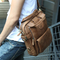 Cool Leather Mens Small Handbag Messenger Bag Shoulder Bag for men - imessengerbags
