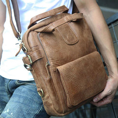 Cool Leather Mens Small Handbag Messenger Bag Shoulder Bag for men - imessengerbags