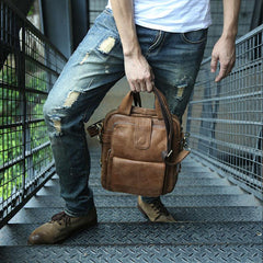 Cool Leather Mens Small Handbag Messenger Bag Shoulder Bag for men - imessengerbags