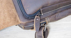 Cool Leather Mens Small Messenger Bag Side Bag Small Vintage Shoulder Bag for Men