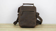 Cool Leather Mens Small Messenger Bag Side Bag Small Vintage Shoulder Bag for Men