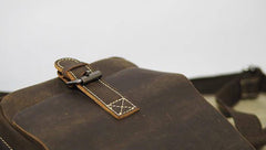 Cool Leather Mens Small Messenger Bag Side Bag Small Vintage Shoulder Bag for Men