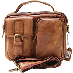 Cool Leather Mens Small Messengers Bag Shoulder Bags for Men