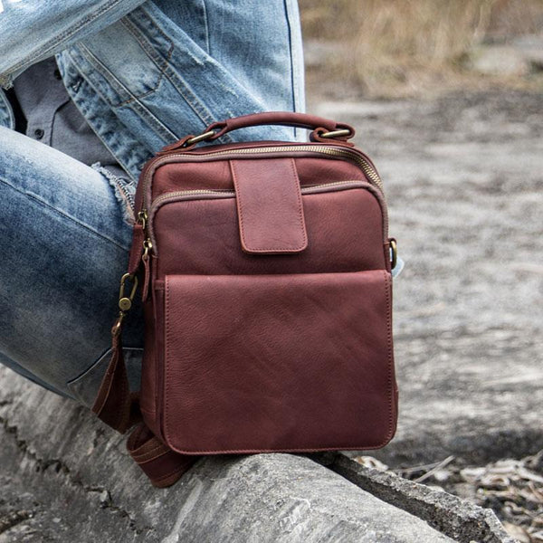 Cool Leather Mens Small Shoulder Bags Messengers Bag for Men - imessengerbags