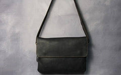 Cool Leather Mens Small Side Bag 11inch Clutch Purse Bag Messenger Bag for Men