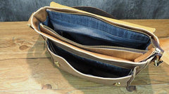 Cool Leather Mens Small Side Bag Small Shoulder Bag Messenger Bag for Men