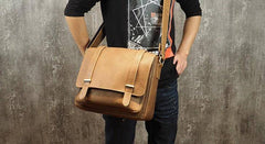 Cool Leather Mens Small Side Bag Small Shoulder Bag Messenger Bag for Men