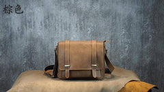Cool Leather Mens Small Side Bag Small Shoulder Bag Messenger Bag for Men