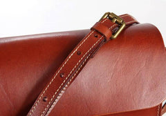 Cool Leather Mens Tan Messenger Bag Side Bag Small Shoulder Bag for Men