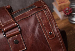 Cool Leather Mens Travel Bag Overnight Bag Work Handbag Business Bag for Men