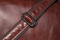 Cool Leather Mens Travel Bag Overnight Bag Work Handbag Business Bag for Men