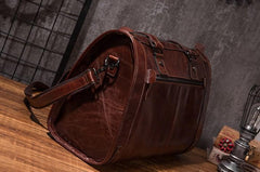 Cool Leather Mens Travel Bag Overnight Bag Work Handbag Business Bag for Men