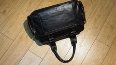 Cool Leather Mens Travel Bag Overnight Bag Work Handbags Business Bag for Men