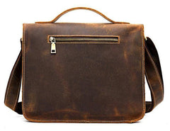 Cool Leather Mens Vintage Brown Small Side Bag Messenger Bag Shoulder Bag for Men - imessengerbags