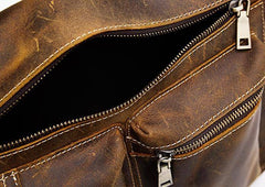 Cool Leather Mens Vintage Brown Small Side Bag Messenger Bag Shoulder Bag for Men - imessengerbags