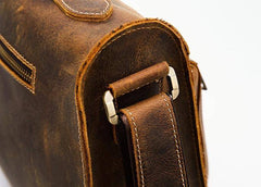 Cool Leather Mens Vintage Brown Small Side Bag Messenger Bag Shoulder Bag for Men - imessengerbags